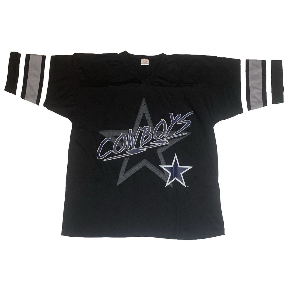 Vintage Dallas Cowboys 90s GTS Graphic T-shirt Men's XL Striped Sleeve